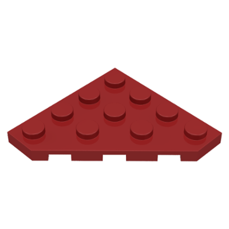 Wig, Plaat 4x4 hoek Dark Red